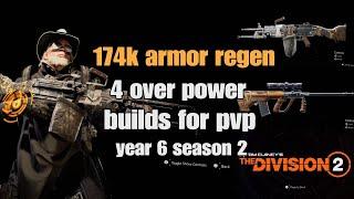 The division 2 best 4 builds for pvp year 6 season 2 the Shades of Red the pestilence LMG is back