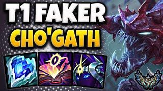 T1 Faker Cho'gath vs Azir MID [ TripleKill ] Korea Challenger Patch 14.17 