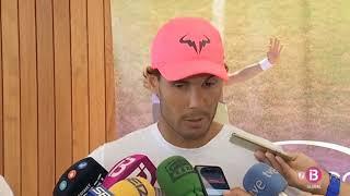 Rafael Nadal's practice and interview before his travel to Wimbledon, 22 June 2018