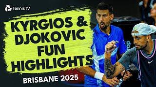 Nick Kyrgios & Novak Djokovic Play Doubles TOGETHER | Brisbane 2025 Highlights