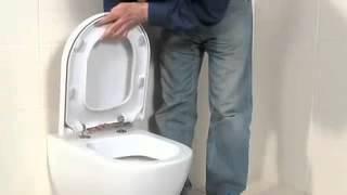 Установка сиденья для унитаза Villeroy & Boch с системой  Soft closing