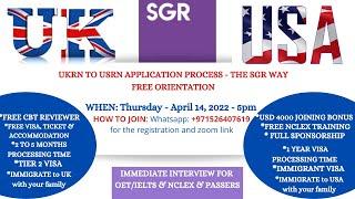 UKRN TO USRN CAREER PATHWAY - THE SGR WAY