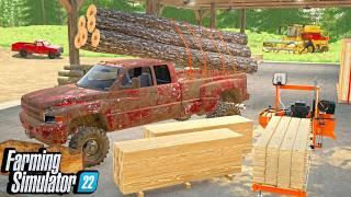 I Started A Lumber Mill With My Family! | Farming Simulator 22