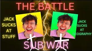 THE WAR: @JackSucksAtGeography VS. @JackSucksAtStuff (Subscriber Battle) | BoltBilly