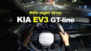 2024 KIA EV3 GT-line POV night drive