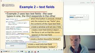 OO Python 05-3: GUIs - tkinter - text fields