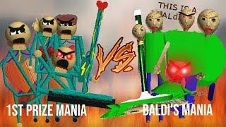 Reach Angry | 1st Prize Mania Vs Baldi's Mania (Super Fast Mode) [Baldi's Basics Mod]