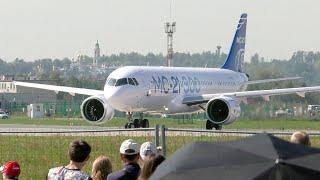 Russia's MC-21 Airliner Flying Display at MAKS 2019 Airshow