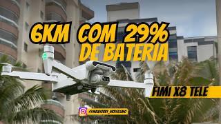 FIMI X8 Tele: 6km com apenas 29% de bateria!  Veja como isso foi possível!