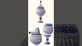 Exquisite Enamelled Sugar Bowl Pedestal: A Testament to Isfahan's Craftsmanship #culturalheritage