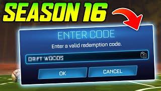 New Free Redeem Code In Rocket League Season 16