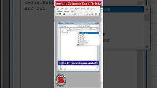 automatic adjust cell column width length | Autofit Column Excel | #excel #shorts