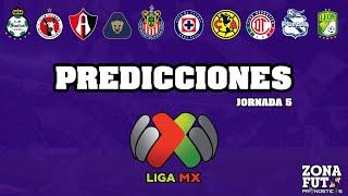 PRONÓSTICOS JORNADA 5 LIGA MX | CLAUSURA 2025 PREDICCIONES ZONA FUT