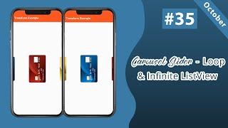 Flutter Tutorial - Carousel Slider - Loop & Infinite ListView