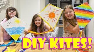 Fun Family Three MADE DIY KITES! Fun with Ava Isla and Olivia