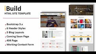 iBuild - Multipurpose Responsive HTML Site Template | Themeforest Website Templates and Themes