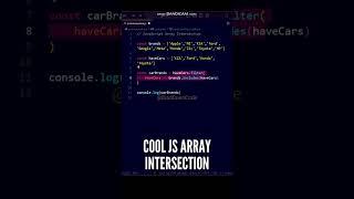  JavaScript Array Intersection is a next-level addition! #shorts #javascript #programming #code