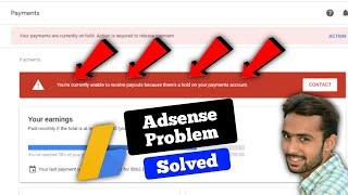 You're currently unable to receive payouts because there's a hold on your payments accounts | Solved