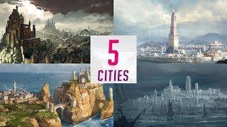 5 Cities of Westeros - Map Detailed (Game of Thrones)