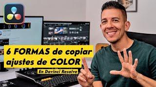 6 FORMAS de copiar los ajustes de COLOR de un clip a otro en Davinci Resolve 18