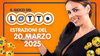 Estrazione in diretta del Gioco del Lotto e del Simbolotto di Giovedì 20 Marzo 2025