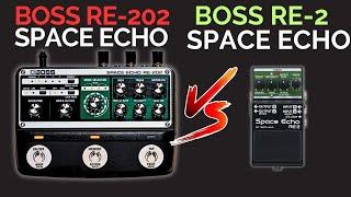 Battle of the Boss Space Echo: RE-202 vs RE-2 - The Ultimate Guitar Pedal Showdown! (no talking)