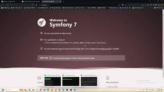 Symfony 7  installation on windows 11 and database configuration