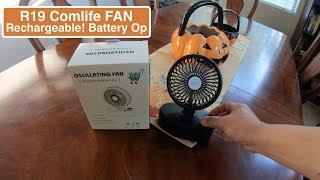 Comlife Fan Unboxing Desk Fan Rechargeable Battery Operated Mini FAN