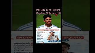 Subman Gill Indian Test Cricket Captain #submangill #bcci #icc #cricket #testcricket