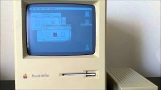 Macintosh Plus Starting, Running and Doing 3D Graphics Demo