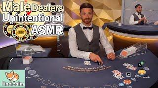 Unintentional ASMR  2h MALE Casino Dealer Compilation (Blackjack, Poker, Shuffling & Mumbling)