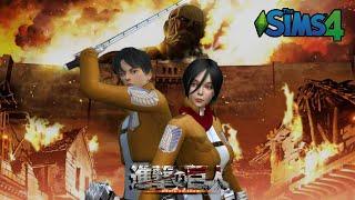 Attack on Titan // Eren , Mikasa , Armin , Levi // CAS Speed edit | The sims 4 (+CC links)