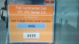 FIAT ALFA ROMEO PEUGEOT CITROEN - CONTINENTAL RADIO CODE VP1 VP2 SERIES CALC