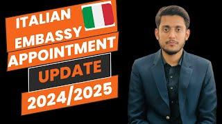 Italian Embassy Islamabad Appointment 2024 | Sep Intake 24/25