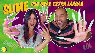  SLIME con UÑAS EXTRA LARGAS XXL Nails Challenge Momentos Divertidos