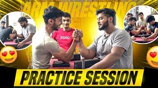 Armwrestling Practice session with light weight State Champions