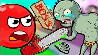 КРАСНЫЙ ШАР НАПАЛ НА ЗОМБИ ПРОТИВ РАСТЕНИЙ Несносный Шарик Plants vs zombies Red Ball 4 Мультик