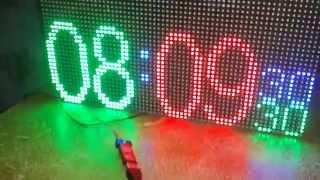 32x64 RGB LED NTP Client Clock Driven By ESP8266 And STM32F103C8