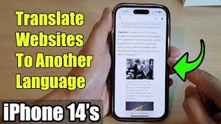 iPhone 14/14 Pro Max: How to Translate Websites To Another Language In Safari