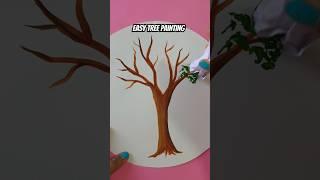 Easy way to paint a tree #painting #shorts #treepainting