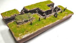 WW1 Trench 1/72 Scale DIY How to Build Part II