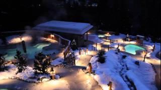 Scandinave Spa Whistler at night