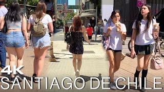 Santiago De Chile. 4K Walk  Day Tour