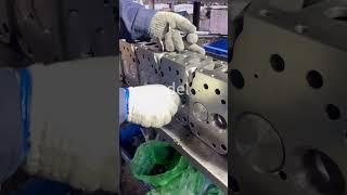 Cylinder Head Assembly in Action — Precision at Every Step.#engine  #CylinderHead #DieselEngine