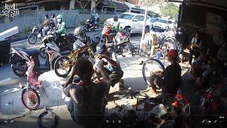 sepeda lipat ria Element Ecosmo  ke Toko sepeda Bude Bike  berlanjut kuliner  viral pisang dan duren