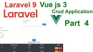 Laravel 9 Vue js 3 Crud Application Part 4