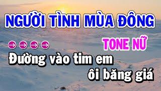 Người Tình Mùa Đông Karaoke Tone Nữ Beat Sôi Động Dễ Hát Nhạc Sống Huỳnh Như