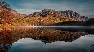 Lakeside Serenity: Calm Waters, Tree Reflections, and Soft Piano Melodies