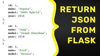 Return JSON Data in Flask