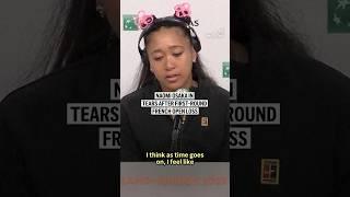 Naomi Osaka in tears after first-round French Open loss